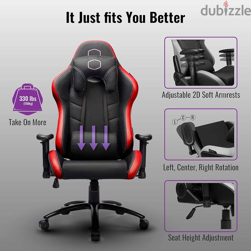 Cooler Master Caliber R2 Gaming Chair - Black - Original 4