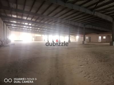 Hangar for rent, 1,500 m² Obour City, First Industrial Zone, near Forbidden Factory