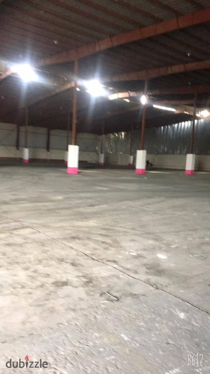 A 2,500-square-meter hangar for rent with a food license. Badr City Industrial Zone 0