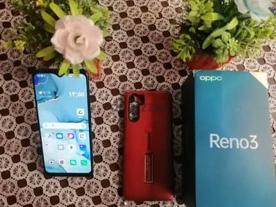 موبايل oppo reno 3  بالكرتونه رام 8 ذاكره 128