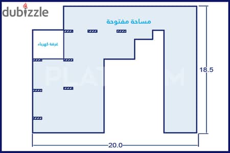 Shop for rent, 270 m, Raml Station (directly Sultan Hussein)