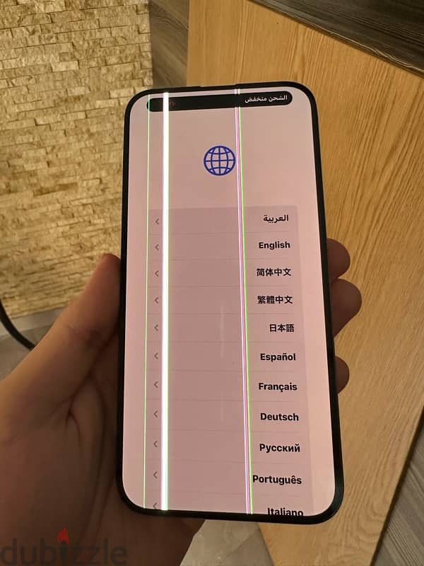 شاشة خلع أصلية لأيفون 14 برو ماكس فيها خطوط 4