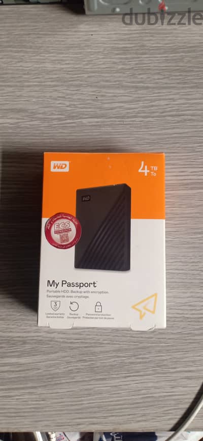 للبيع 2 هارد خارجي WD My Passport 4TB جديد - لم يُستخدم نهائيًا - ضمان