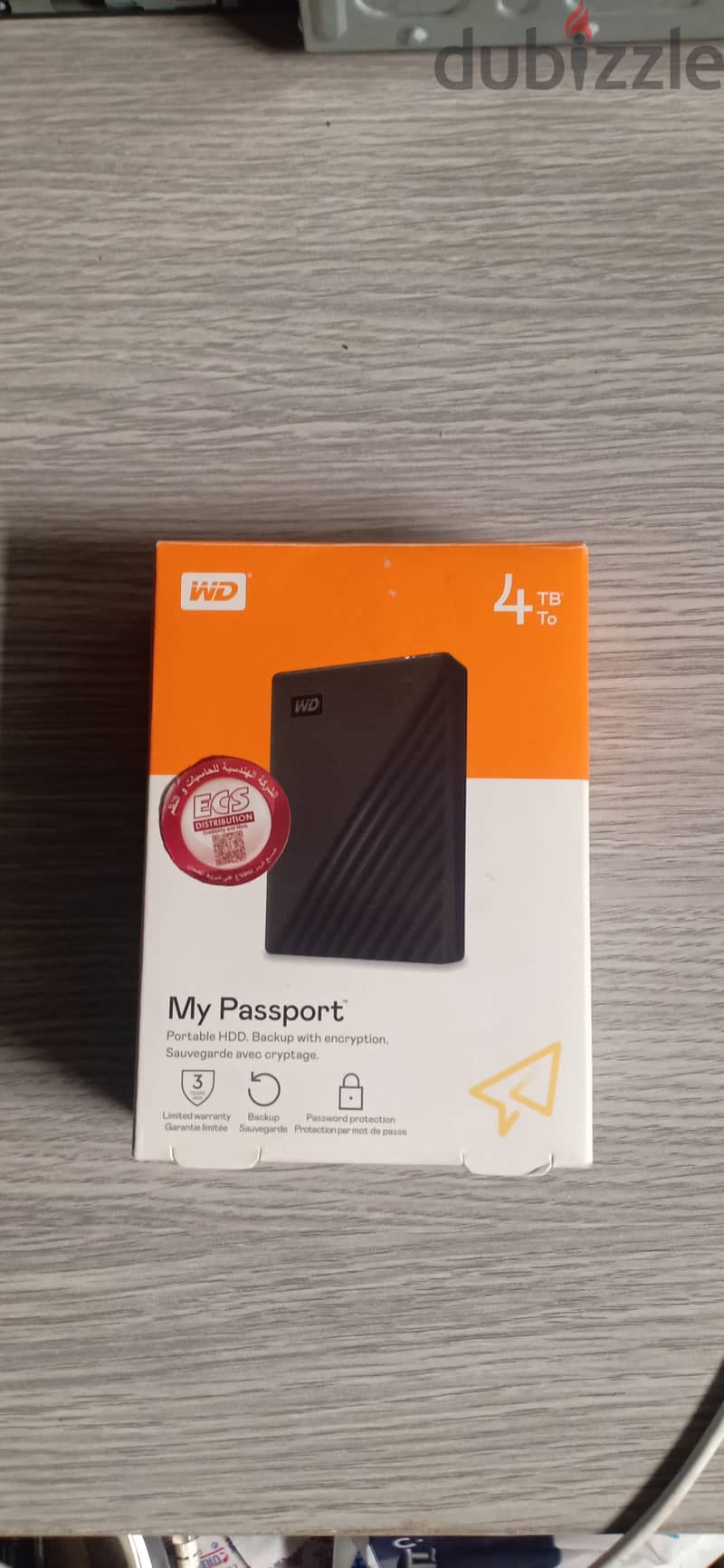 للبيع 2 هارد خارجي WD My Passport 4TB جديد - لم يُستخدم نهائيًا - ضمان 0