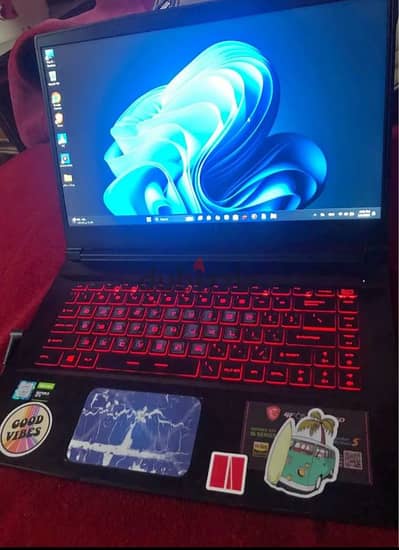 Laptop msi gf65 thin i7 9750h GTX 1660 ti ram 16 لابتوب