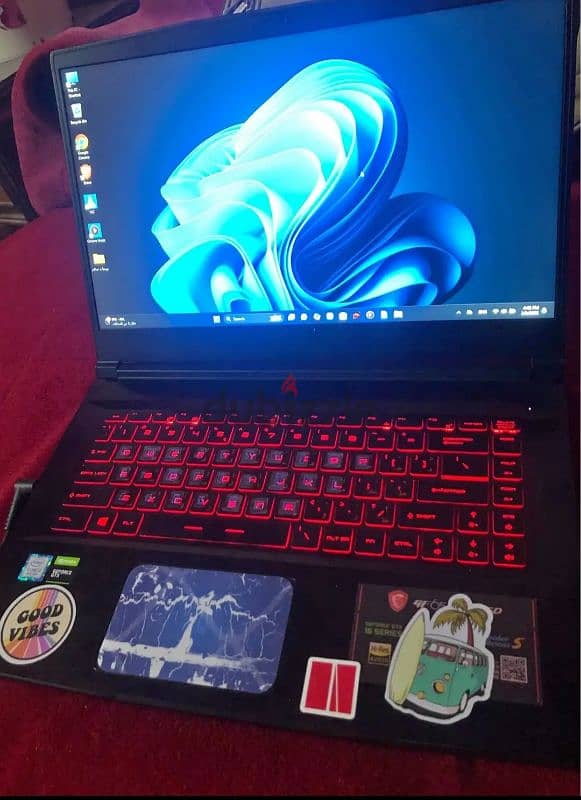 Laptop msi gf65 thin i7 9750h GTX 1660 ti ram 16 لابتوب 0