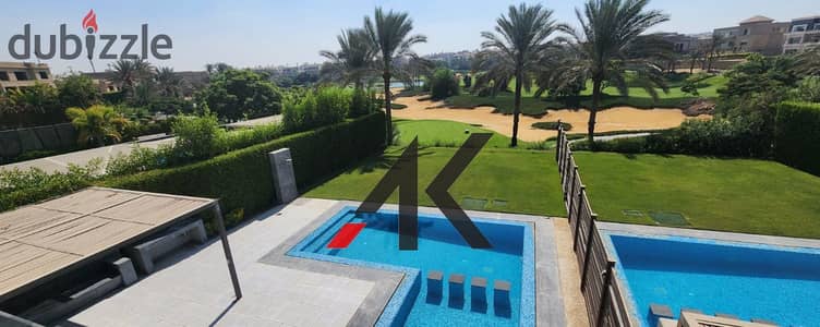 Amazing  View - Finished Twin House with pool For Rent at Kattameya Dunes - New Cairo