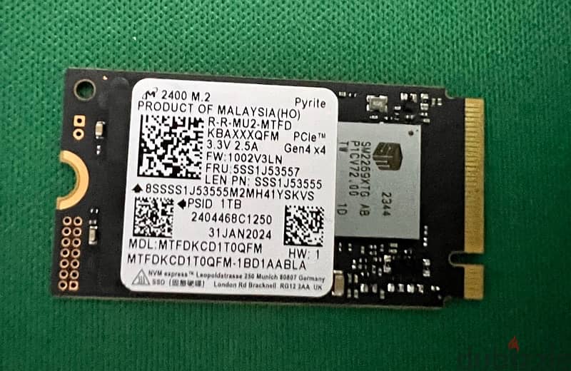 Harddisk Ssd m. 2 nvme 1 TB 0