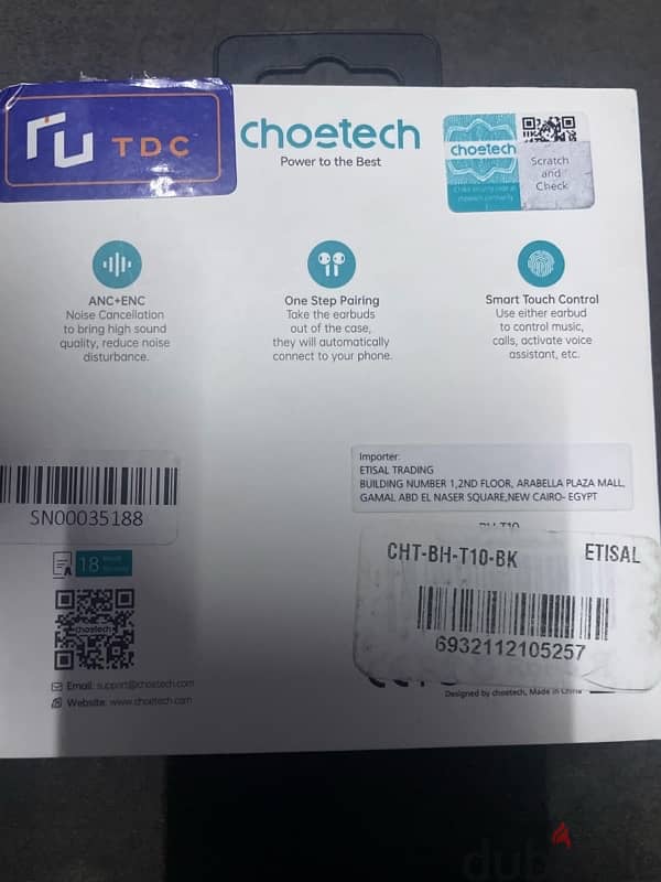 earpuds choetech BH-T10 1