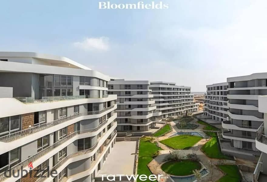 For sale, a fully finished apartment in Bloomfields, immediate delivery (resale), installments to be completed 0