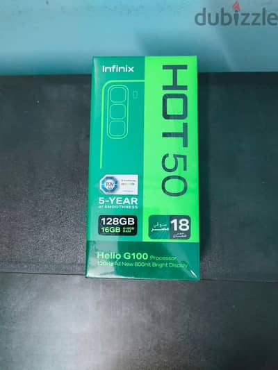 Infinix Hot 50 4G Titanium 128GB + 8GB Ram (New)