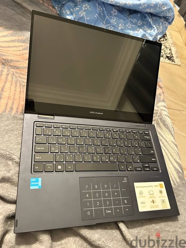 Asus vivobook 14 Flip كسر زيرو استعمال شهرين شاشه oled 2