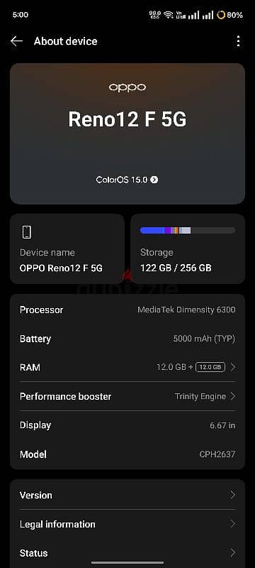 اوبو رينو 5g12f 3