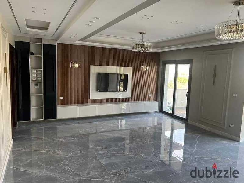 fully finished apartment ready to move 144m garden view at marassem fifth square new cairo 0