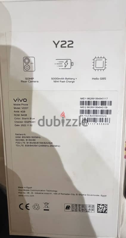 vivo y22 ram 4 gb 64 gb 2