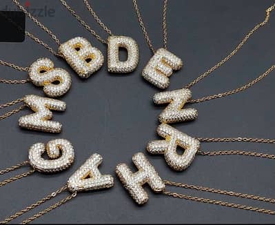 Rhinestoned bubble letter