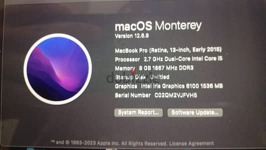 Apple Macbook Pro Early 2015 i5