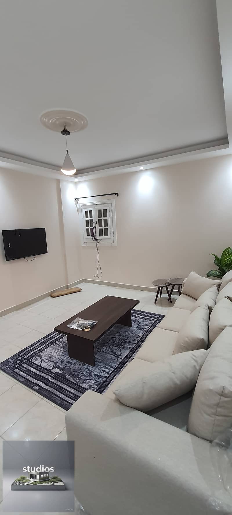 Furnished  roorstudio for rent, first residence with a view garden in Al Yasmine , New Cairo, First Settlement 0