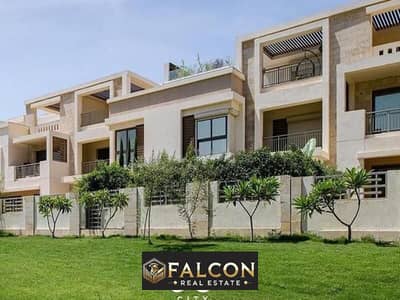 At the lowest price in Taj City, an apartment ((delivery in two years)), ground floor with a garden, in front of Cairo Airport, on the Suez Road