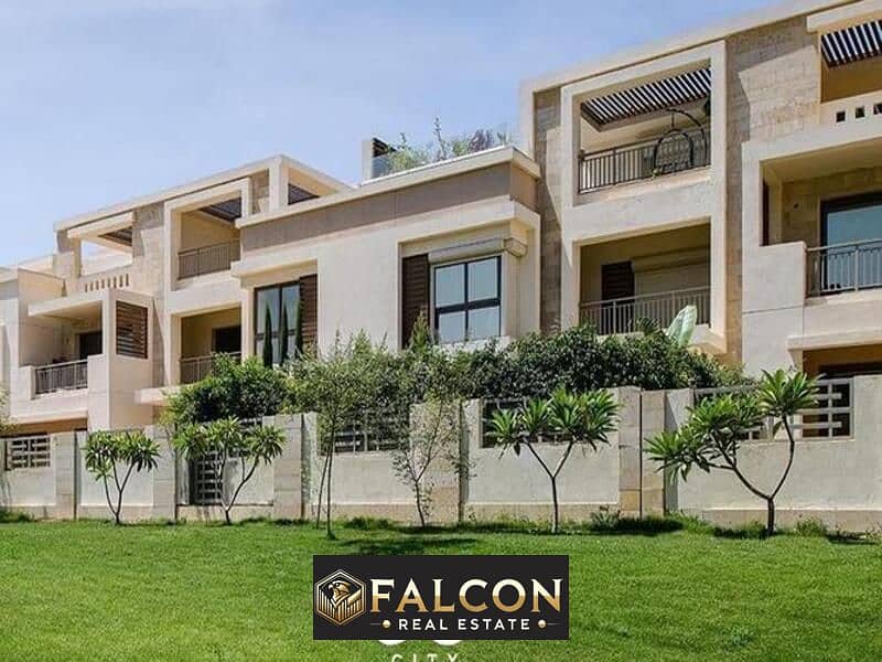 At the lowest price in Taj City, an apartment ((delivery in two years)), ground floor with a garden, in front of Cairo Airport, on the Suez Road 0