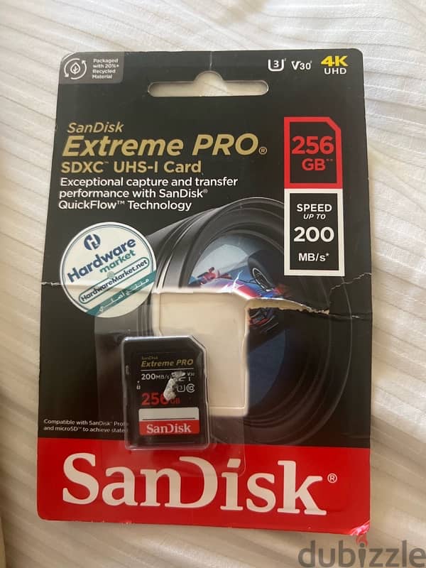 SanDisk Extreme Pro 256GB 200MB/s V30 SD Card 0