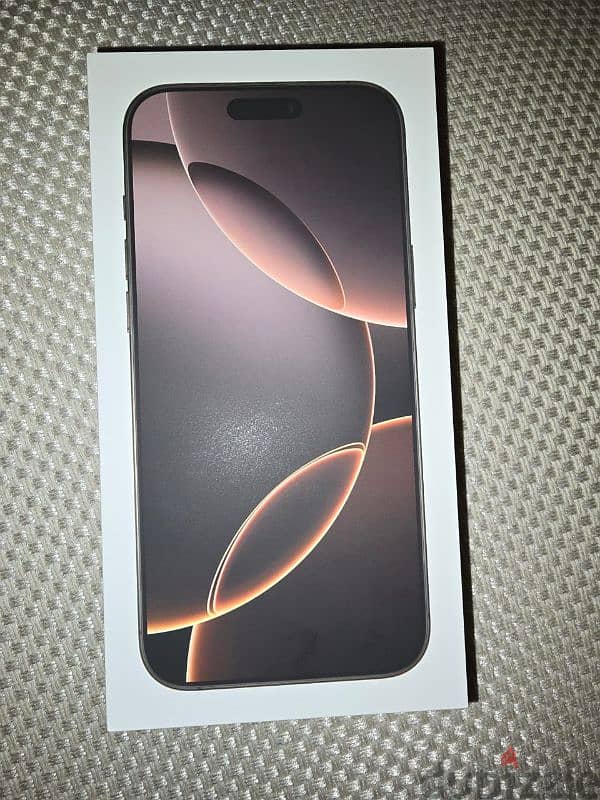 iphone 16 pro max 256 desert titanium جديد متبرشم نسخة شرق اوسط 0