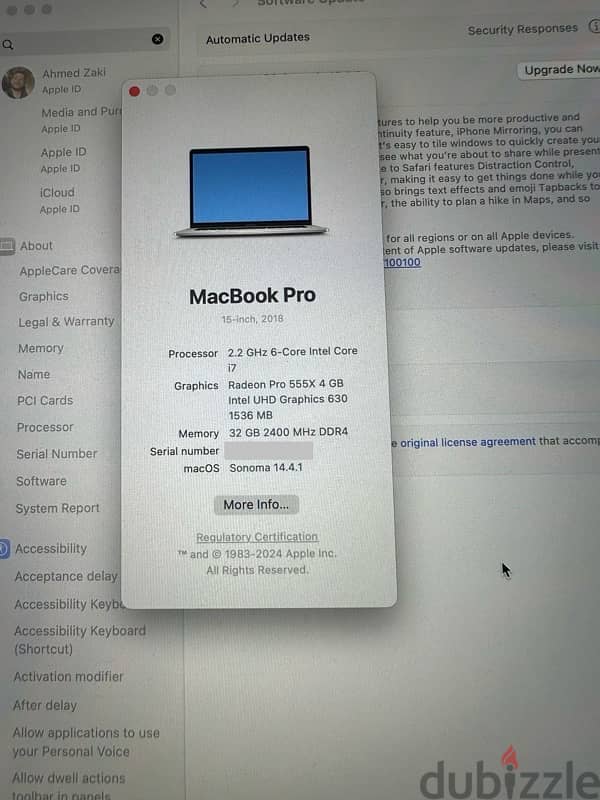 Macbook pro 2018 - 32gb ram - 512 ssd - core i7 2