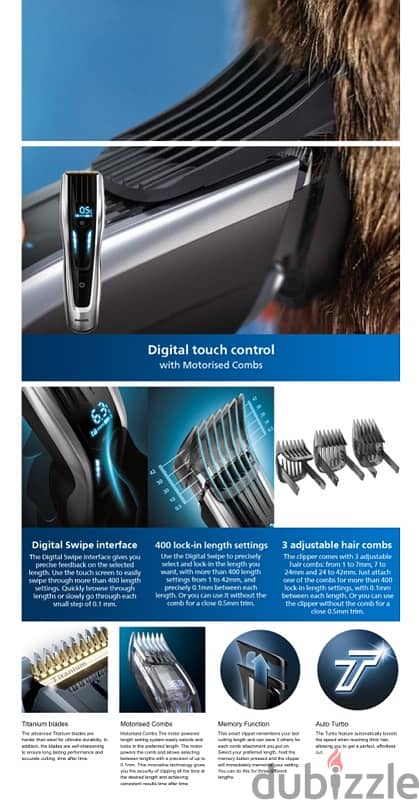 Philips Digital Touch Control Series 9000 HairClipper HC9450 4