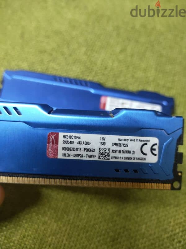 ram 2x4g ddr3 hyper x 1