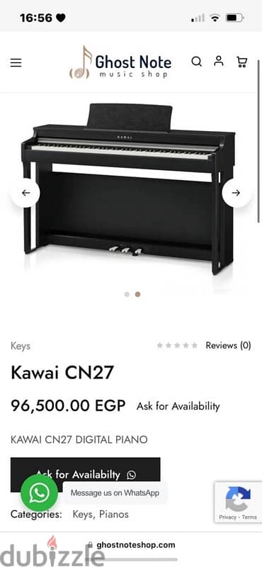 for sale paino KAWAI CN27