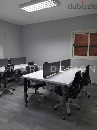 مكتب workstation خشب mdf اسباني 4 افراد