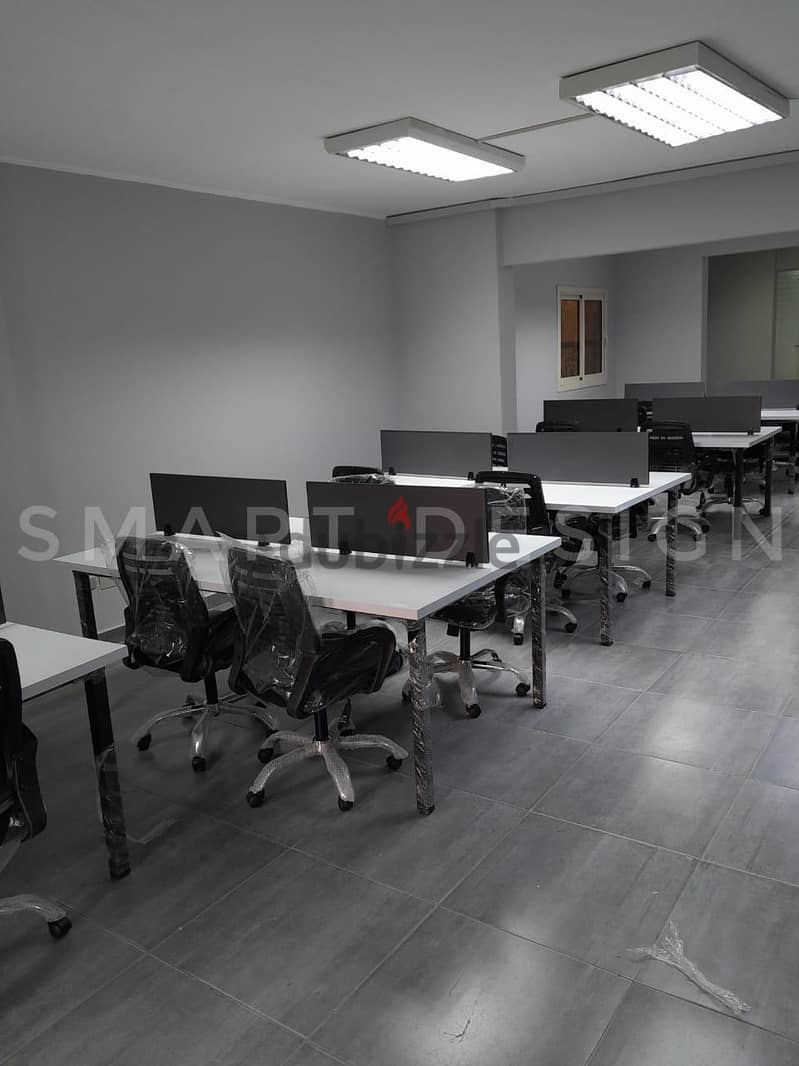 مكتب workstation خشب mdf اسباني 4 افراد 3