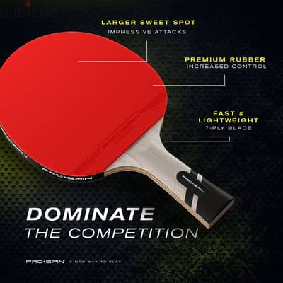 PROSPIN Table Tennis Bat With Pro Carbon Fibre Technology