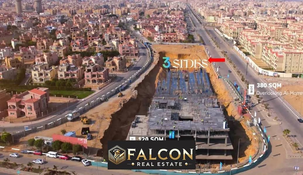 At a special price, it is for sale in the Fifth Settlement, directly on the Suez Road, with a small down payment and the rest of the amount over 6 yea 0