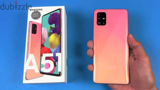 Samsung Galaxy A51 Pink Like New موبايل سامسونج بحاله الزيروحاله نادره