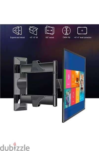 NB North Bayou Full Motion TV Wall Mount for Most 32-55 ,حامل تلفزيون