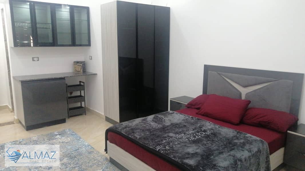 Furnished studio for rent in the Fifth Settlement El Narges 3 villas near South 90th Street. 0