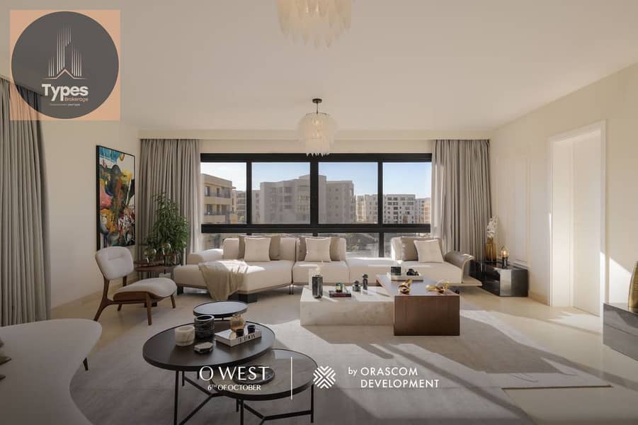 Apartment for sale in O West Compound at the lowest price in the market, from the owner, in a distinctive location and view 0