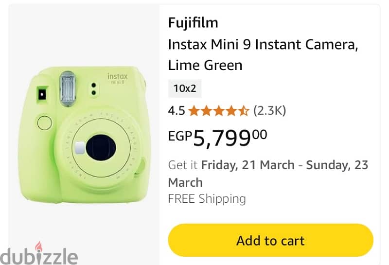 Fujifilm Instax Mini 9 Instant Camera, Lime Green 0