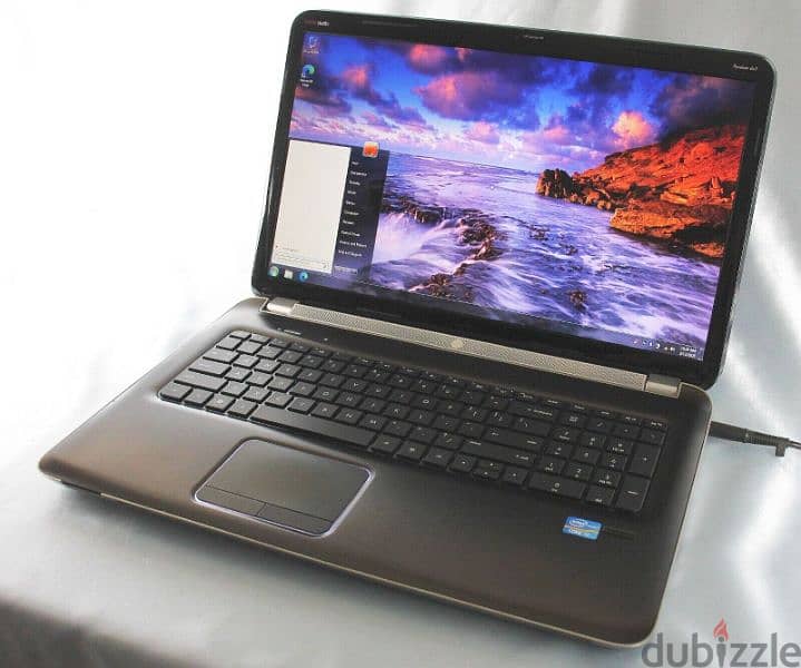 بدل او بيع لاب hp كور i7 رامات 16 جيجا وشاشة 17 بوصة وهاردين 0