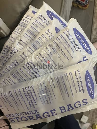 145 Lansinoh breast milk storage bags - brand new on 5 packs