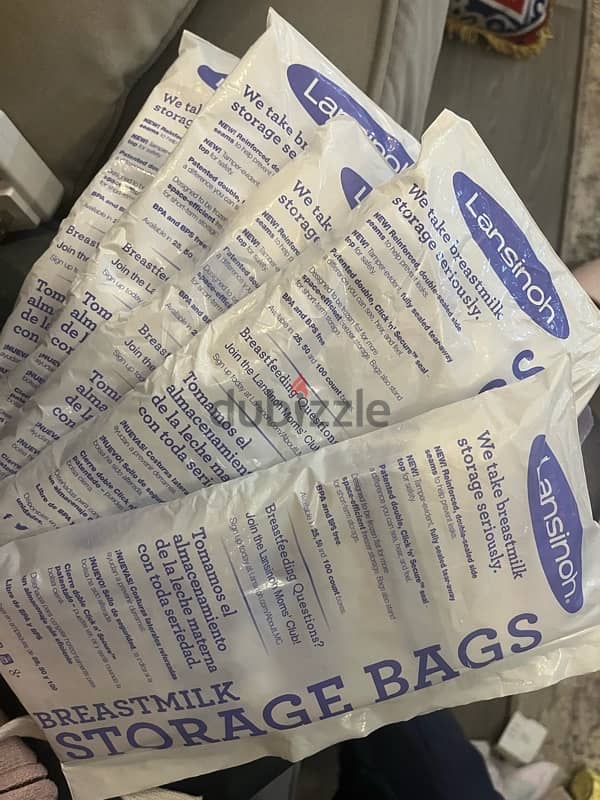 145 Lansinoh breast milk storage bags - brand new on 5 packs 0