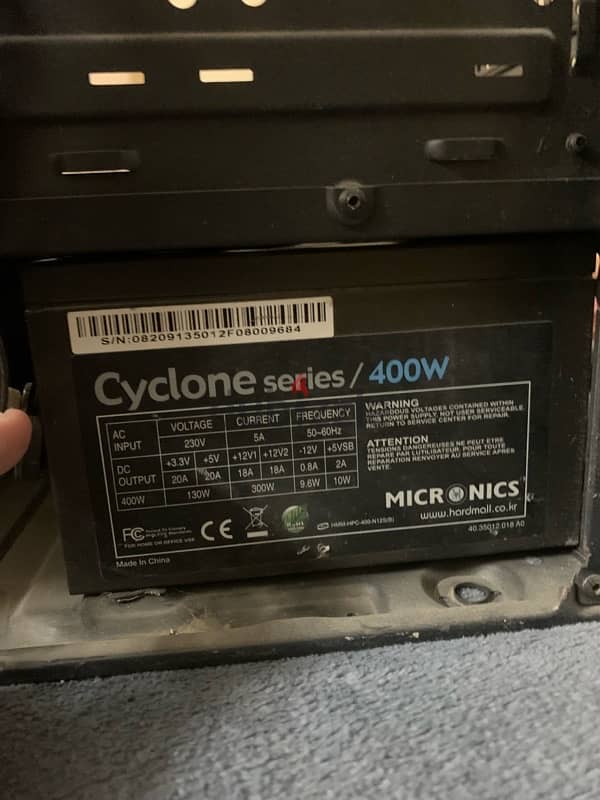 باور سبلاي Micronics Cyclone  400W 1