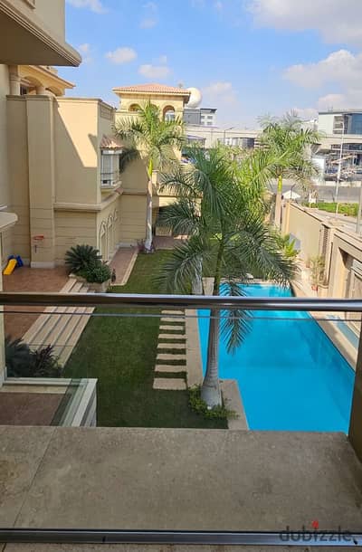 Furnished villa with pool for rent on South 90th Street in front of Downtown new cairo