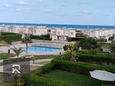 Chalet For Sale 100 sqm , 2 Bed , Fully Finished first row on the lagoon in Amwaj, North Coast near Al Alamein and Sidi Heneish .