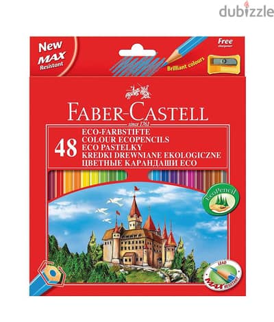 علبة ألوان FABER-CASTELL  خشبية طويلة 24 لون