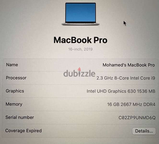 MacBook Pro 2019 i9 16 inch Silver 7