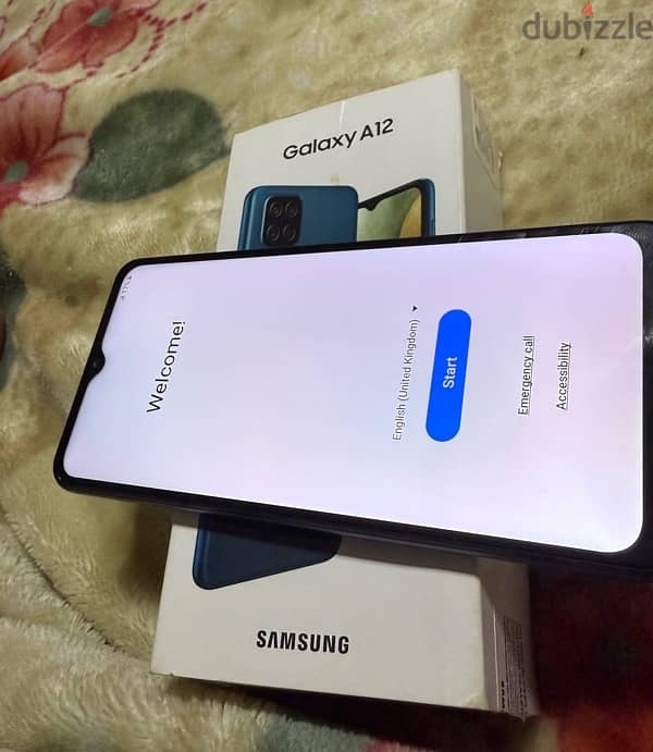 SAMSUNG Galaxy A12 Dual SIM Mobile - 6.5in, 128 GB, 4 GB RAM, 4G LTE - 7