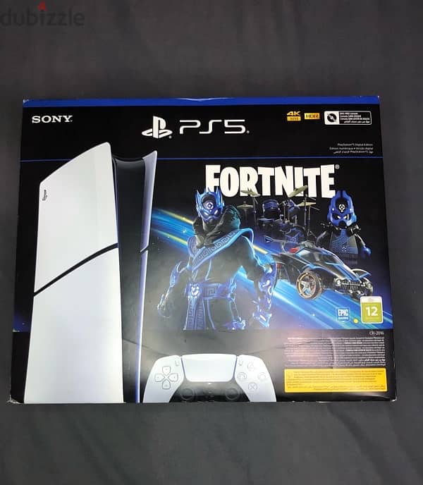 playstation 5 slim digital edition fortnite version متبرشم بضمان سنة 0