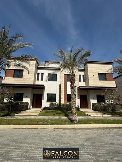 Villa for sale with landscape in the best location in the Fifth Settlement, minutes from Cairo Airport and near the American University